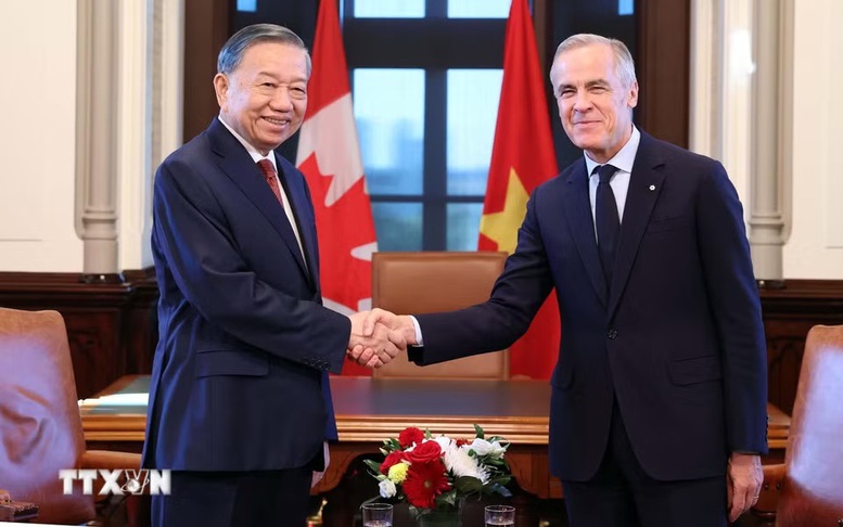 Tổng Bí thư, Chủ tịch nước Tô Lâm hội đàm với Thủ tướng Canada Mark Carney