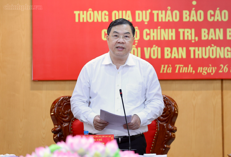 Thông qua dự thảo báo cáo kết quả kiểm tra, giám sát (đợt 3) đối với Ban Thường vụ Tỉnh ủy Hà Tĩnh- Ảnh 1.