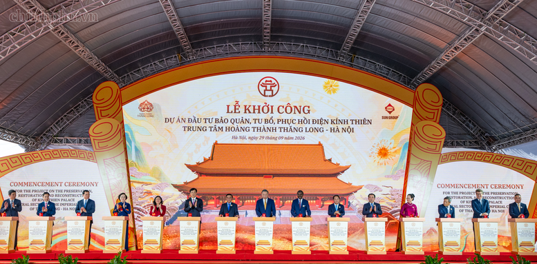 Tổng Bí thư, Chủ tịch nước Tô Lâm dự Lễ khởi công Dự án đầu tư bảo quản, tu bổ, phục hồi Điện Kính Thiên- Ảnh 2.