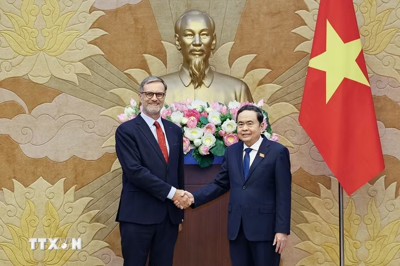 Chủ tịch Quốc hội Trần Thanh Mẫn tiếp Đại sứ Pháp tại Việt Nam chào từ biệt kết thúc nhiệm kỳ- Ảnh 1.