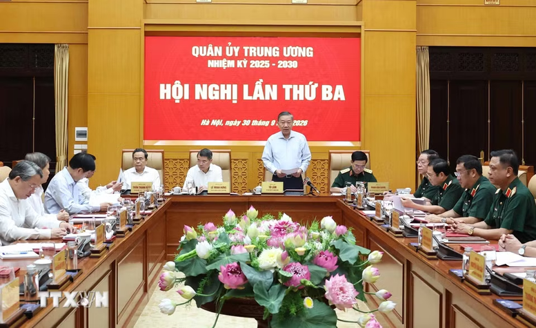 Tổng Bí thư, Chủ tịch nước Tô Lâm chủ trì Hội nghị Quân ủy Trung ương lần thứ Ba- Ảnh 3.
