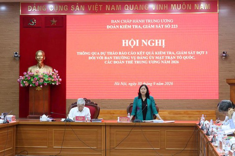 Thông qua dự thảo kết quả kiểm tra đối với Ban Thường vụ Đảng ủy MTTQ, các đoàn thể Trung ương- Ảnh 3.