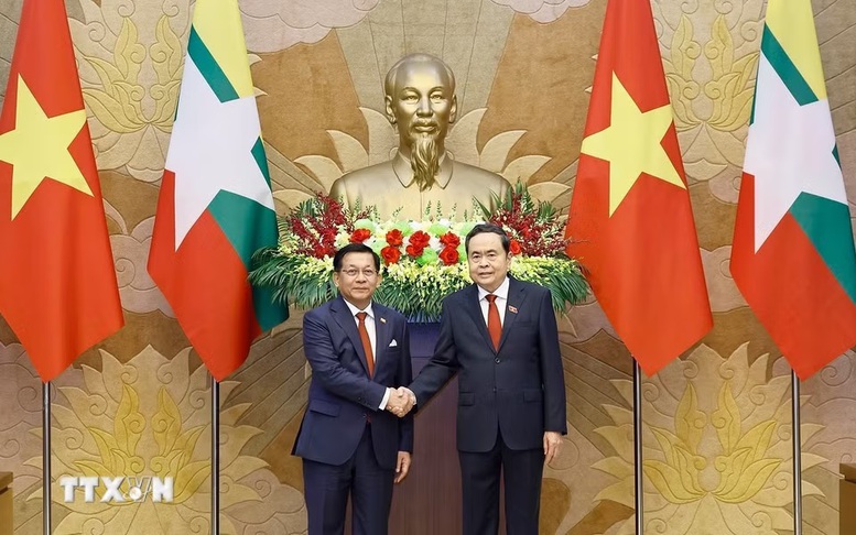 Chủ tịch Quốc hội Trần Thanh Mẫn hội kiến Tổng thống Myanmar Min Aung Hlaing