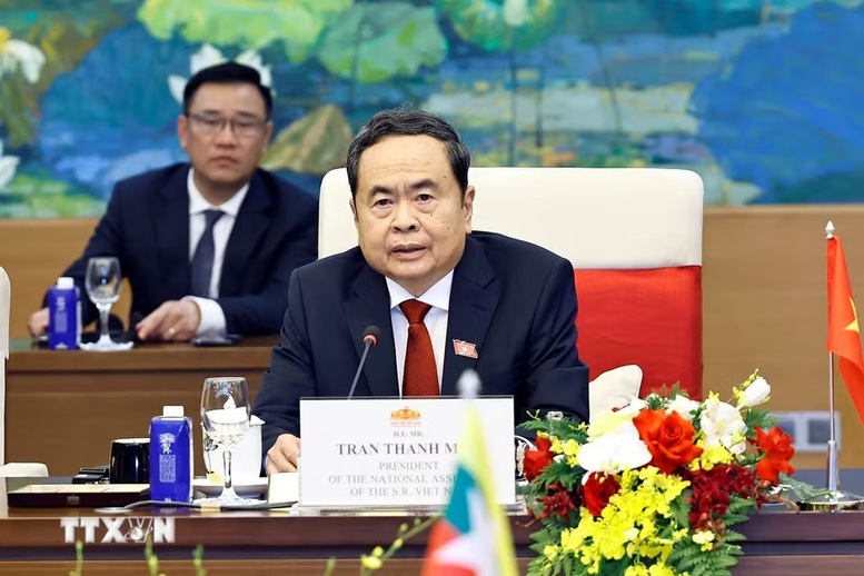 Chủ tịch Quốc hội Trần Thanh Mẫn hội kiến Tổng thống Myanmar Min Aung Hlaing- Ảnh 2.