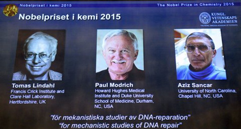 Nobel Hóa học 2015: Mở ra phương pháp mới trị ung thư
