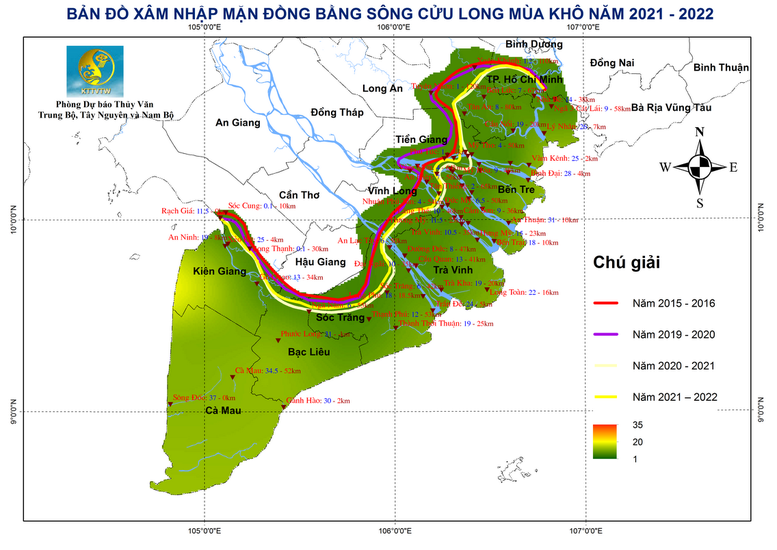 Xâm nhập mặn ở ĐBSCL đến sớm hơn mọi năm