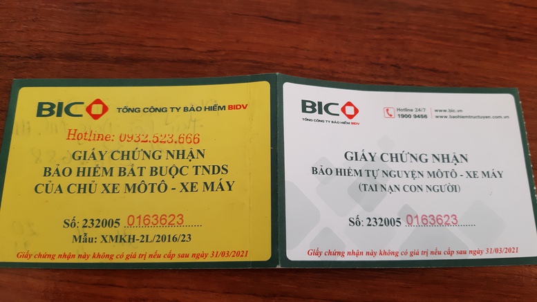 DN được chủ động thiết kế Giấy chứng nhận bảo hiểm bắt buộc