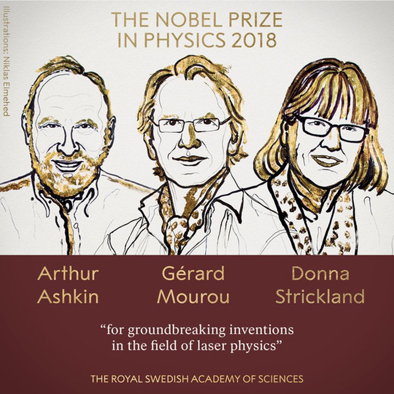 Nobel Vật lý 2018 vinh danh phát minh trong lĩnh vực vật lý laser