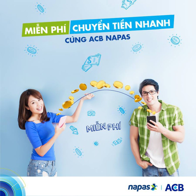 ACB miễn phí dịch vụ chuyển tiền nhanh liên ngân hàng qua NAPAS