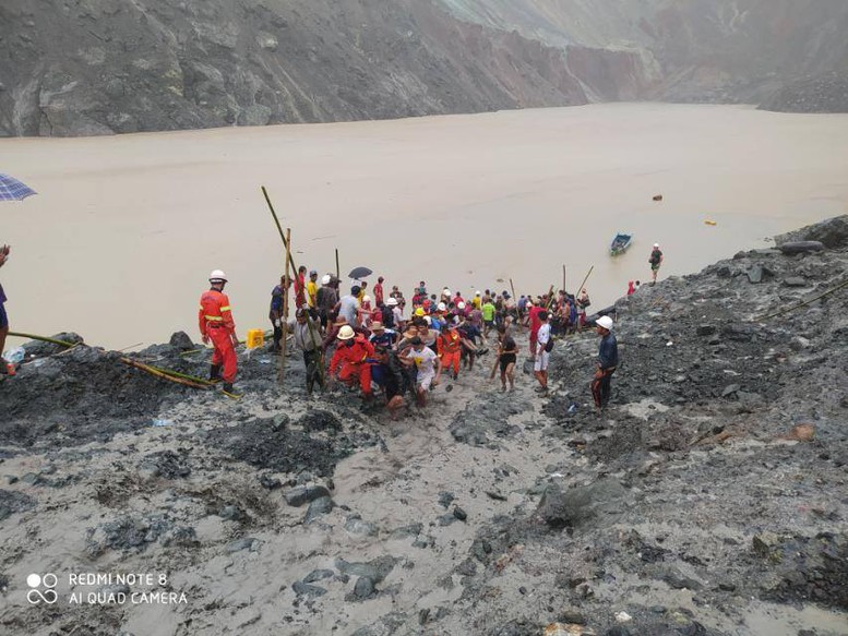 Vụ sập mỏ ngọc ở Myanmar: Số nạn nhân tăng lên 162 người