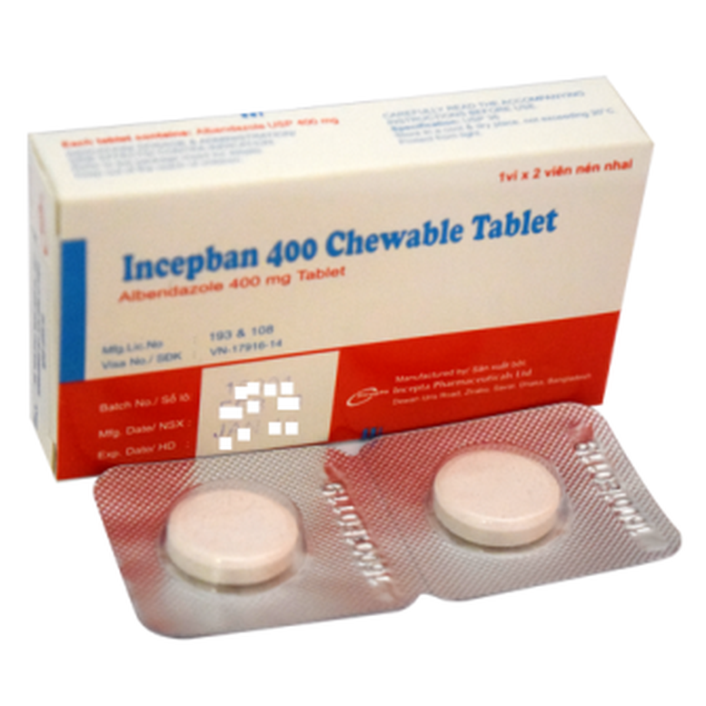 Thu hồi thuốc tẩy giun Incepban 400 Chewable Tablet không đạt chất lượng