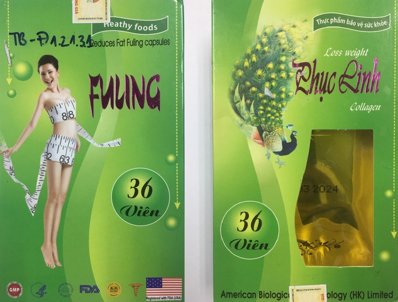 Phát hiện chất cấm sibutramine trong sản phẩm Phục linh collagen