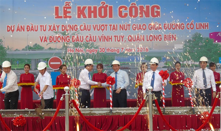 Hà Nội: Khởi công cầu vượt tại nút giao Cổ Linh-cầu Vĩnh Tuy