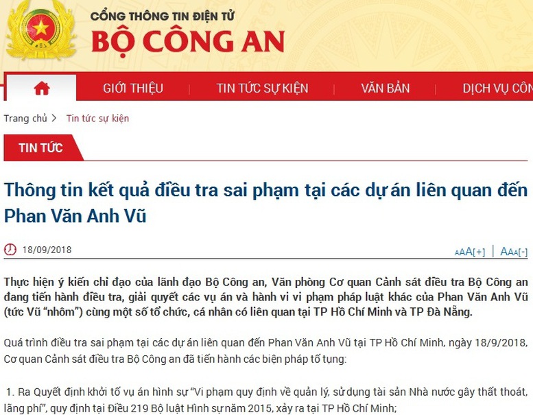 Liên quan đến Vũ 'nhôm', nhiều cán bộ TPHCM, Đà Nẵng bị điều tra