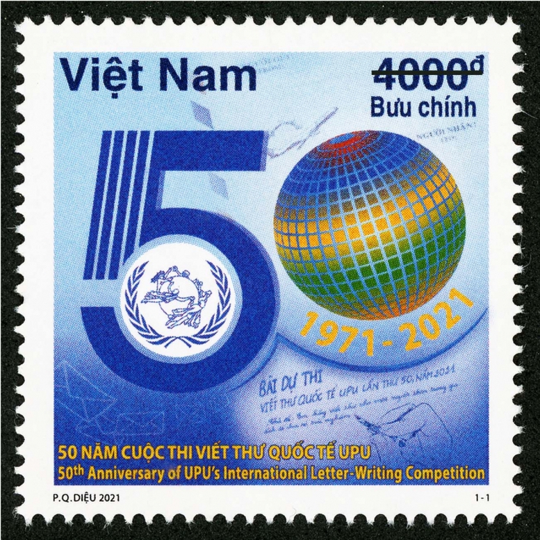 Phát hành bộ tem 'Kỷ niệm 50 năm Cuộc thi viết thư quốc tế UPU'