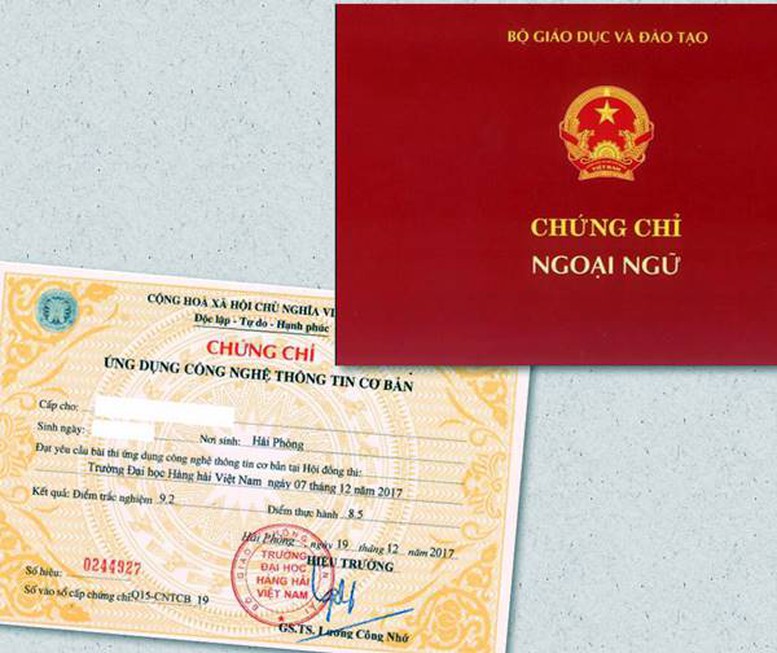 Thời hạn của chứng chỉ ngoại ngữ do đơn vị cấp quy định