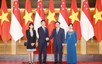 越南国会主席王廷惠与新加坡国会议长陈川仁举行会谈