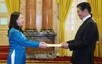 越南国家代主席武氏映春会见前来呈递国书的日本新任驻越南大使
