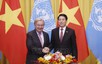 越南国家主席梁强同联合国秘书长古特雷斯举行会谈