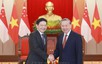 越共中央总书记苏林会见新加坡总理黄循财