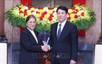 越南国家主席梁强会见老挝国家副主席巴妮·雅陶都