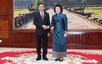 越共中央书记处常务书记陈锦秀会见柬埔寨国会主席昆索达莉