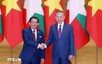 越共中央总书记、国家主席苏林同缅甸总统敏昂莱举行会谈