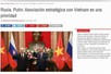 Truyền thông quốc tế đồng loạt đưa tin kết quả chuyến thăm Việt Nam của Tổng thống Nga