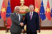General Secretary To Lam receives European Council President António Costa