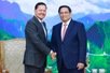 越南政府总理范明正会见柬埔寨副首相涅沙文