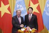 越南国家主席梁强同联合国秘书长古特雷斯举行会谈