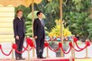 梁强主席主持仪式，欢迎法国总统对越南进行国事访问