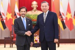 Tổng Bí thư Tô Lâm tiếp Quốc vương Brunei Darussalam Haji Hassanal Bolkiah