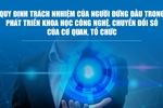 Infographics: Quy định trách nhiệm của người đứng đầu trong phát triển KHCN, chuyển đổi số của cơ quan, tổ chức
