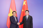 Đại tướng Lương Tam Quang hội đàm với Bộ trưởng Bộ Công an Trung Quốc Vương Tiểu Hồng