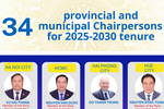 List of 34 provincial and municipal Chairmen for 2026-2031 tenure