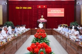 Thủ tướng Lê Minh Hưng làm việc với Ban Thường vụ Tỉnh ủy Vĩnh Long