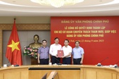 Th&#224;nh lập Chi bộ cơ quan chuy&#234;n tr&#225;ch tham mưu, gi&#250;p việc Đảng ủy VPCP