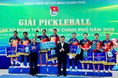 Sôi nổi Giải Pickleball cán bộ Đoàn Thanh niên Chính phủ chào mừng 95 năm Ngày thành lập Đoàn