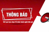VPCP thông báo kết quả lựa chọn tổ chức hành nghề đấu giá tài sản
