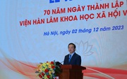 Phát biểu của Phó Thủ tướng Trần Hồng Hà tại lễ kỷ niệm 70 năm thành lập Viện Hàn lâm Khoa học xã hội Việt Nam