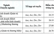 Xây dựng, Giao thông, Thương mại, Ngoại giao, Văn hóa công bố điểm chuẩn