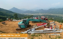 Gần 600 kỹ sư, công nhân EVNNPT 'tiếp sức' cho dự án đường dây 500kV Lào Cai - Vĩnh Yên
