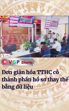 Đơn giản hóa thủ tục hành chính có thành phần hồ sơ thay thế bằng dữ liệu