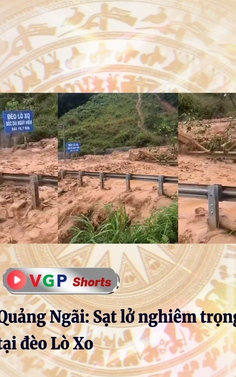 Quảng Ngãi: Sạt lở nghiêm trọng tại đèo Lò Xo