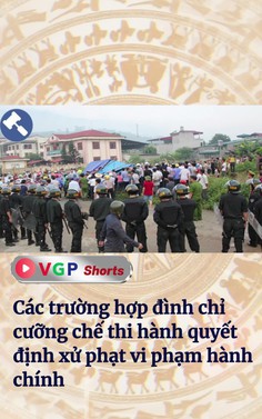 Các trường hợp đình chỉ cưỡng chế thi hành quyết định xử phạt vi phạm hành chính