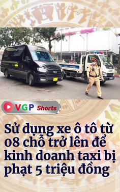 Sử dụng xe ô tô từ 08 chỗ trở lên để kinh doanh taxi bị phạt 5 triệu đồng
