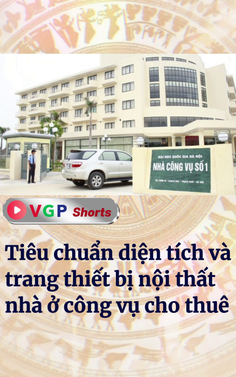 Tiêu chuẩn diện tích và trang thiết bị nội thất nhà ở công vụ cho thuê
