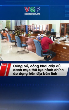 Công bố, công khai đầy đủ danh mục thủ tục hành chính áp dụng trên địa bàn tỉnh