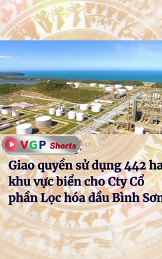 Giao quyền sử dụng khu vực biển cho Công ty Cổ phần Lọc hóa dầu Bình Sơn.
